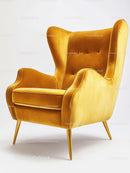 Elegant Yellow Velvet Armchair for Modern Interior Decor
