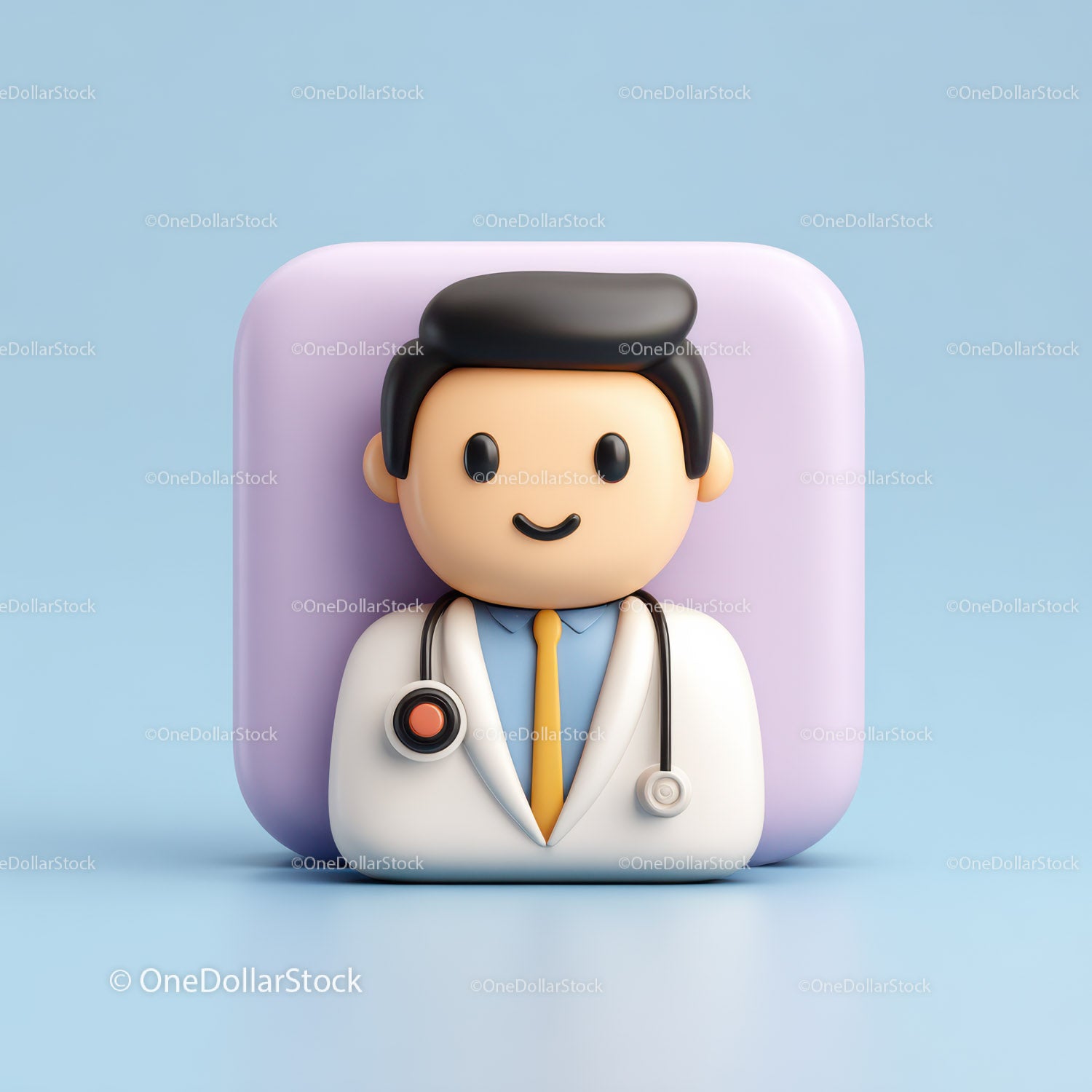 Friendly Doctor Figurine with Stethoscope for Healthcare Professionals