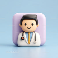 Friendly Doctor Figurine with Stethoscope for Healthcare Professionals