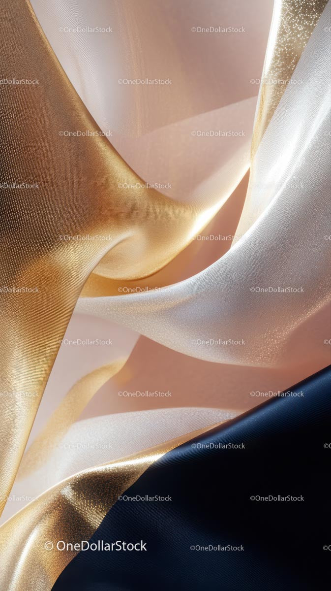 Elegant Satin Fabric with Glossy Texture in Soft Folds