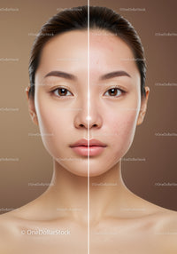 Skincare Transformation of a Woman With Clear and Acne-Prone Skin