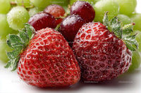 Close-up of Juicy Ripe Strawberries with Dew