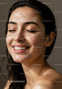 Young Woman Smiling with Glowing Skin and Clear Complexion