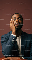 Professional Male Portrait with Confident Expression in Modern Suit