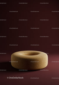Modern Beige Velvet Ottoman for Stylish Interior Design