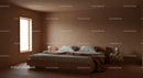 Minimalist Bedroom with Wooden Bed and Natural Light