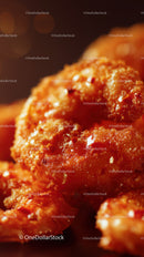 Crispy Fried Chicken Pieces Close-Up in Warm Tones