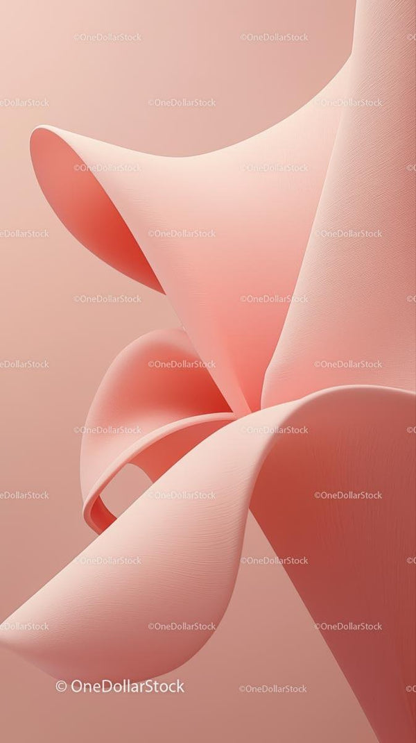 Elegant Abstract Pink Curves with Smooth Flowing Lines for Modern Design
