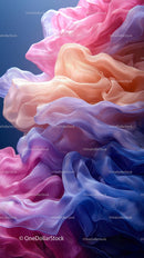 Colorful Flowing Silk Fabric Abstract Art for Creative Backgrounds