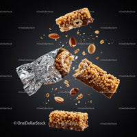 Crunchy Chocolate Nut Energy Bars with Almonds in Motion