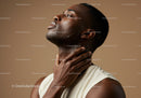 Elegant African American Woman with Short Natural Hair and Glowing Skin