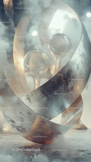Abstract Large Metal Sculpture in Contemporary Outdoor Art Display