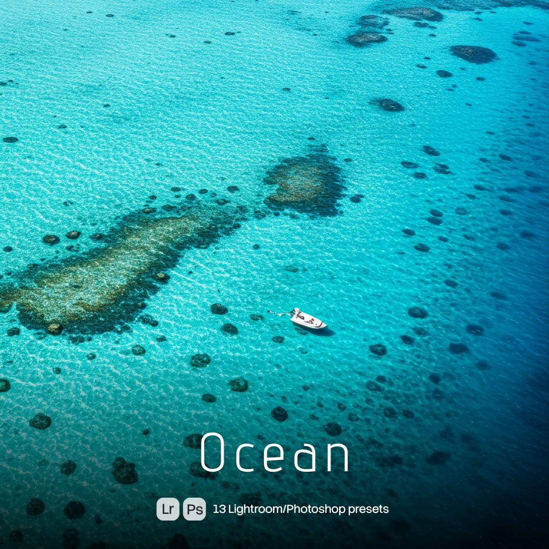 Ocean Lightroom presets cover preview