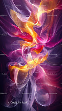 Vibrant Abstract Neon Smoke Art with Flowing Colorful Lines