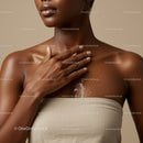 Close-up of a Beautiful African Woman with Glowing Skin and Elegant Pose