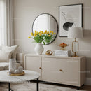 Elegant Living Room Decor with Yellow Tulips and Modern Art