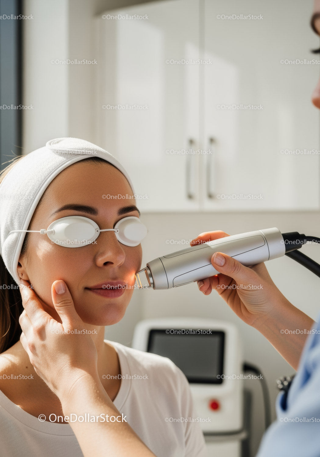 Zabiegi na twarz w salonie Beauty Spa z użyciem urządzenia laserowego w Centrum Wellness