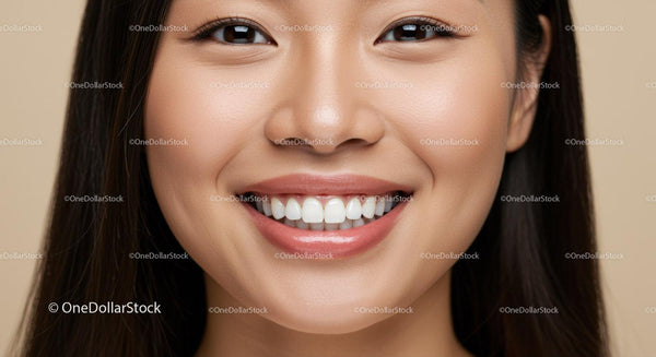 Close up of smiling young woman with perfect teeth