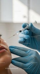 Healthcare Professional Administering Vaccine with Syringe in Medical Setting
