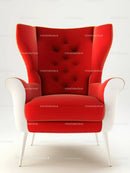 Modern Red Armchair with White Legs for Stylish Living Spaces