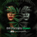 BW Portraits Green Lightroom presets cover preview