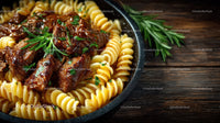 Hearty Beef and Pasta Spiral Dish with Fresh Herbs