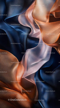 Elegant Satin Fabric Close-Up with Smooth Flowing Textures