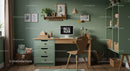 Cozy Children's Study Room with Wooden Desk and Playful Decor