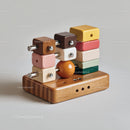Set of Wooden Geometric Toys Including Rainbow and Shapes for Kids
