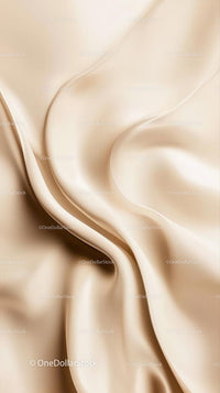 Luxurious Silk Fabric with Soft Draped Folds for Fashion or Interior Design