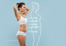 Healthy Active Woman Workout Silhouette with Fitness Outline