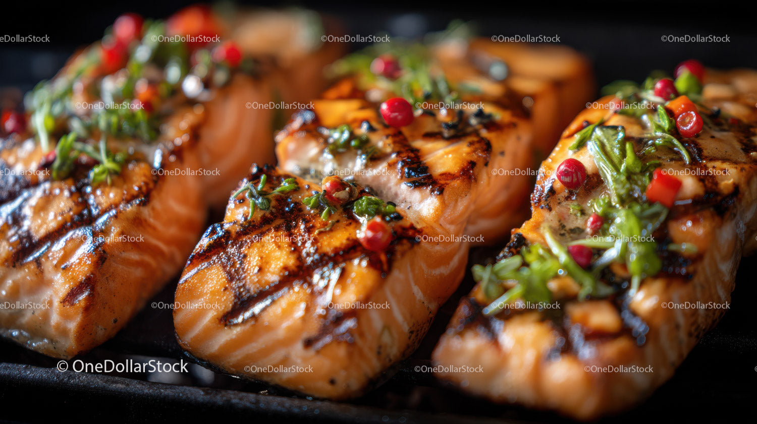 Gourmet Grilled Salmon with Herbs and Peppercorns