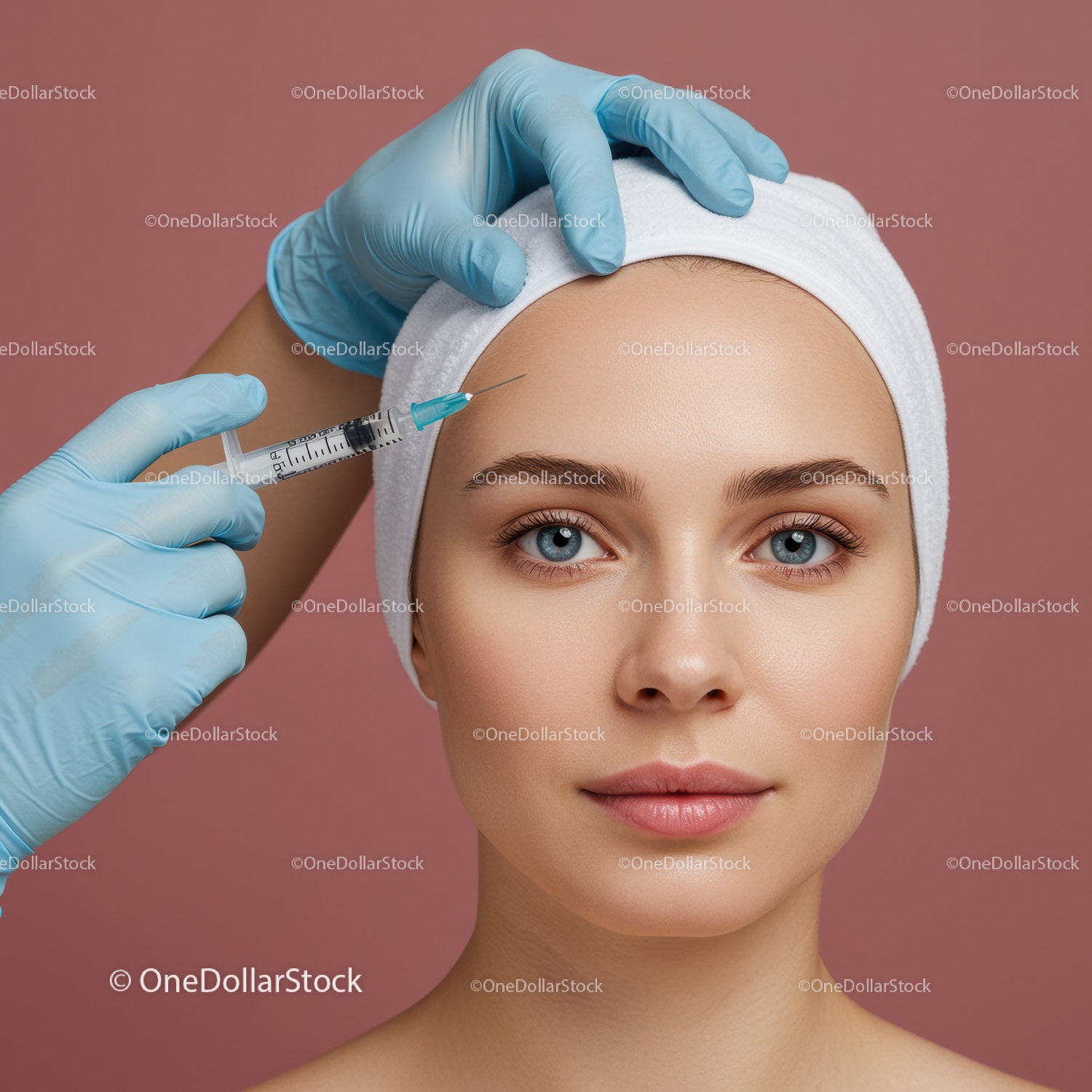 Woman Receiving Cosmetic Injection in Beauty Clinic