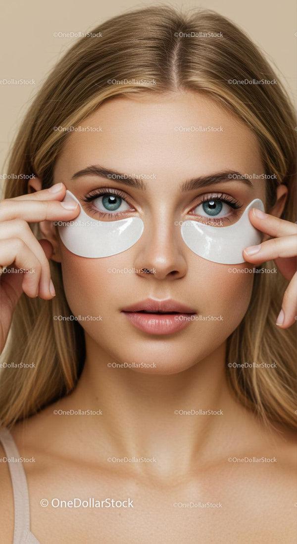 Girl Applying Under Eye Patches for Radiant Skin