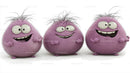 Funny Pink Fuzzy Cartoon Monsters with Playful Expressions
