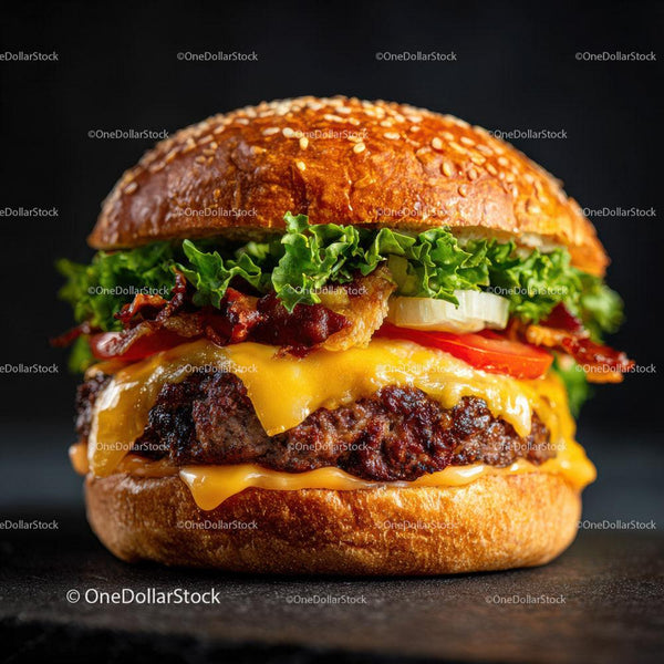 Gourmetowy Cheeseburger z Bekonem i Świeżymi Warzywami