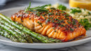 Gourmet Grilled Salmon with Asparagus and Fresh Herbs
