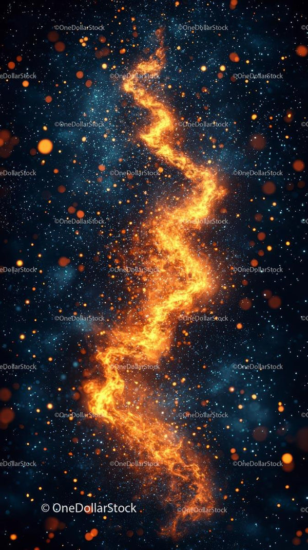 Vibrant Galaxy Nebula with Twisting Gas Clouds and Starfield