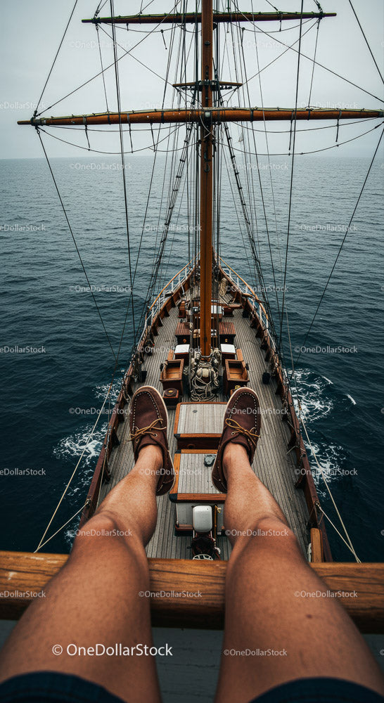Relaxing on a Tall Ship with Stunning Ocean Views