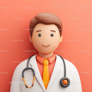Friendly Doctor Figurine with Stethoscope for Healthcare Professionals