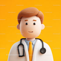 Friendly Doctor Figurine with Stethoscope for Healthcare Professionals