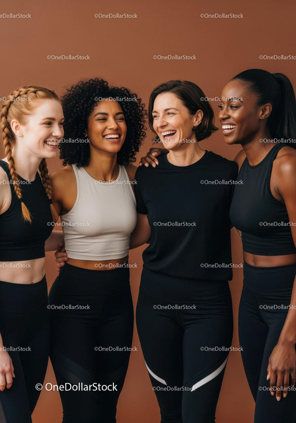 Diverse group of women laughing and bonding