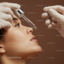 Beautiful Woman Receiving Serum Dropper Facial Skincare Treatment