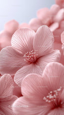 Close-up of Pink Orchids with Soft Petals and Delicate Veins