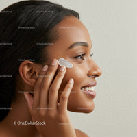Young Woman Applying Skincare Cream for Radiant Skin