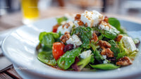 Colorful Vegetable Salad with Feta and Walnuts for Healthy Eating