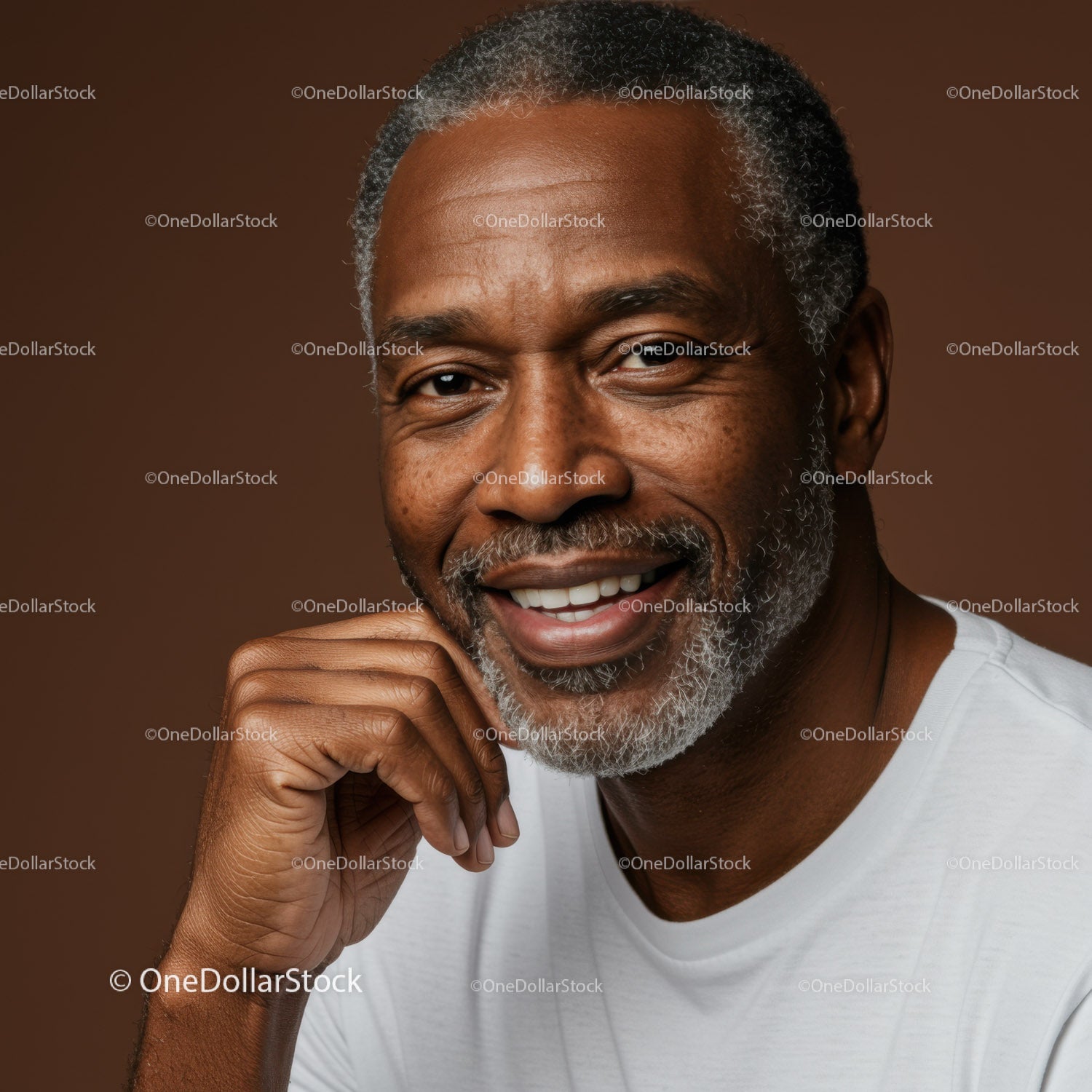 Close-up of Happy Elderly Man Showing Joy and Confidence