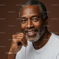 Close-up of Happy Elderly Man Showing Joy and Confidence