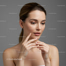 Elegant Portrait of a Young Woman with Flawless Skin and Mature Look