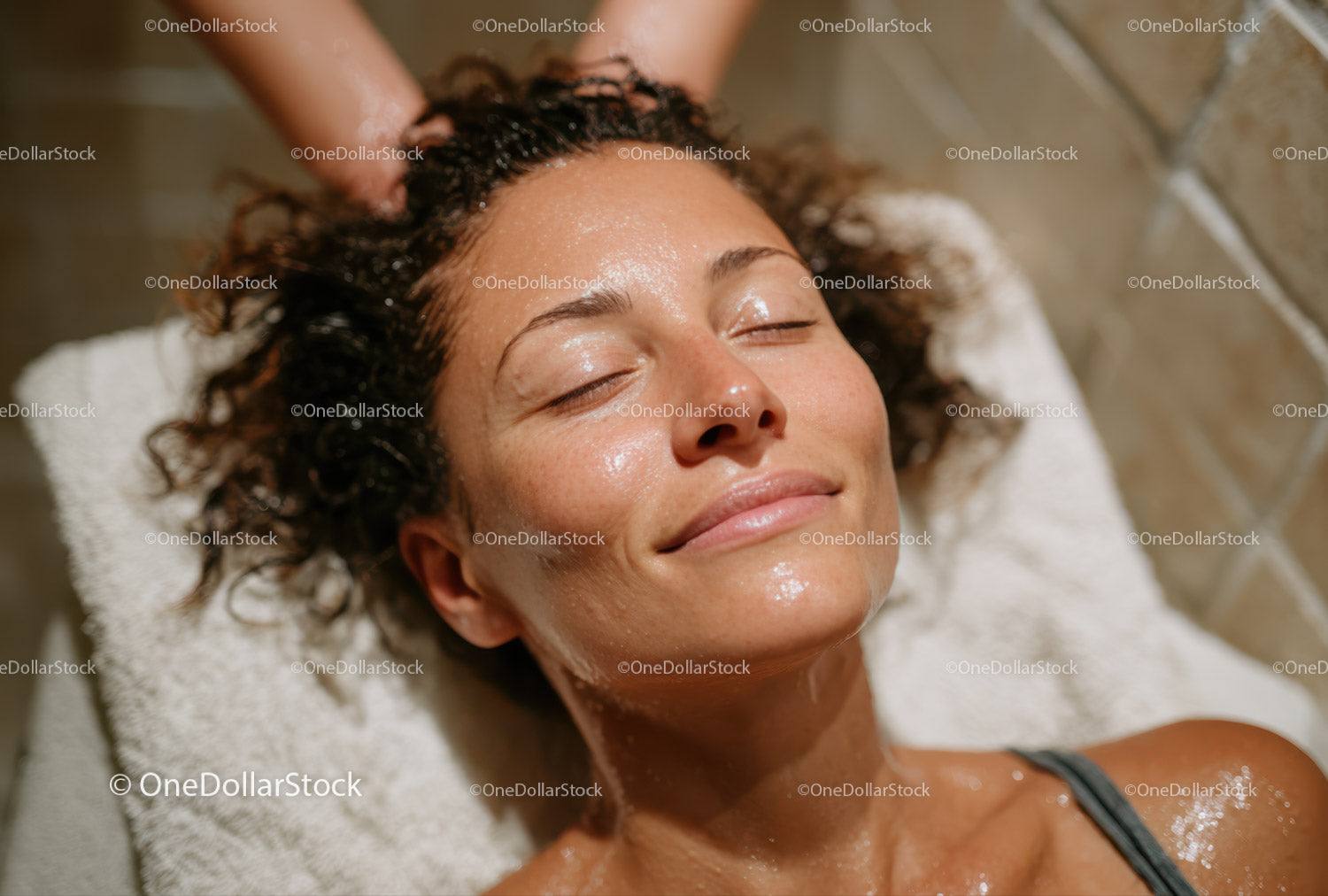 Relaxing Spa Facial with Skincare and Tranquil Atmosphere